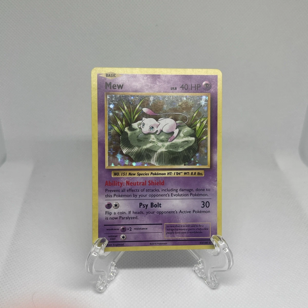 Pokémon Mew Pokémon TCG XY Individual Collectible Card Game Cards