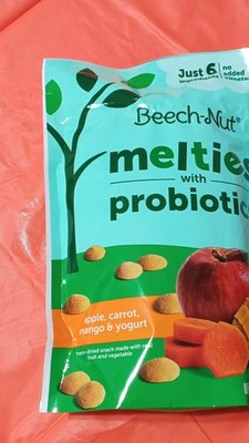 Beech Nut Melts with Probiotics Apple Carrot Mango Yogurt Snack/Rusk