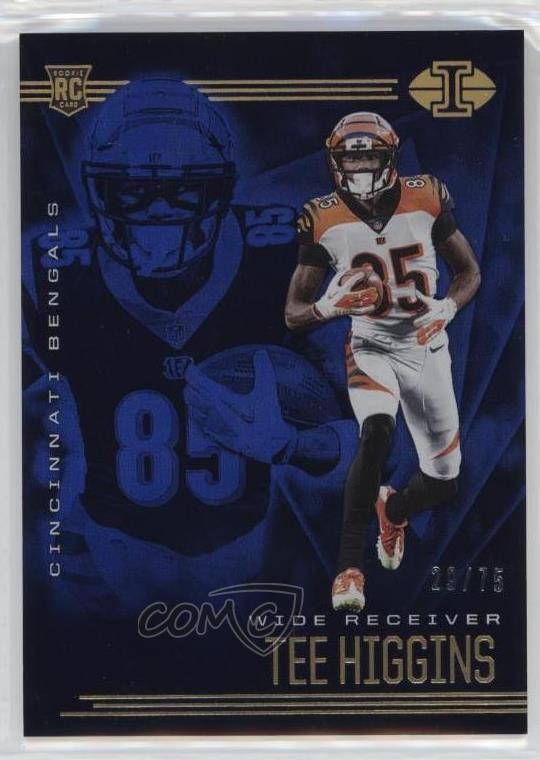 2020 Panini Illusions Trophy Collection Blue 29/75 Tee Higgins #21 3h1