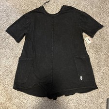 NWT FP Movement by Free People Hot Shot Tee Romper Size XS Black