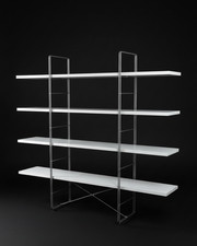 Unique White  Enetri Bookshelf – Classic Vintage Design, Elegant Wooden Bookcase