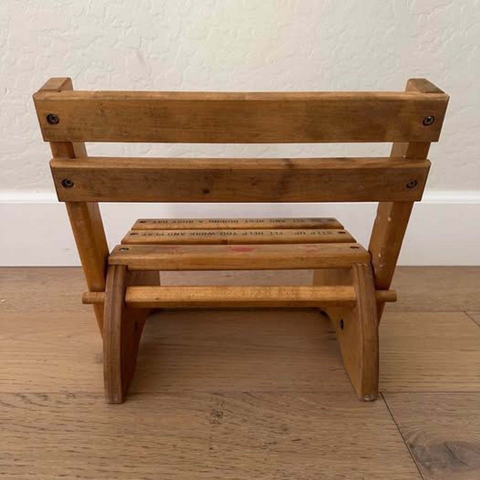 Vintage 1950s Wooden Child’s Step Stool / Chair