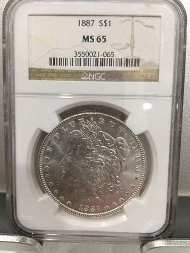 1887 Morgan Silver Dollar MS65