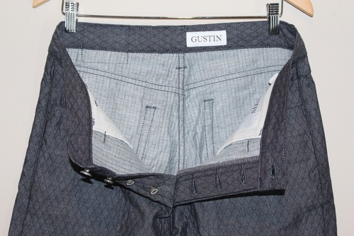 GUSTIN NEW #140 Diamond Quilt 5 Pocket Jeans Pants Japan Fabric Sz 34 USA - Picture 7 of 10