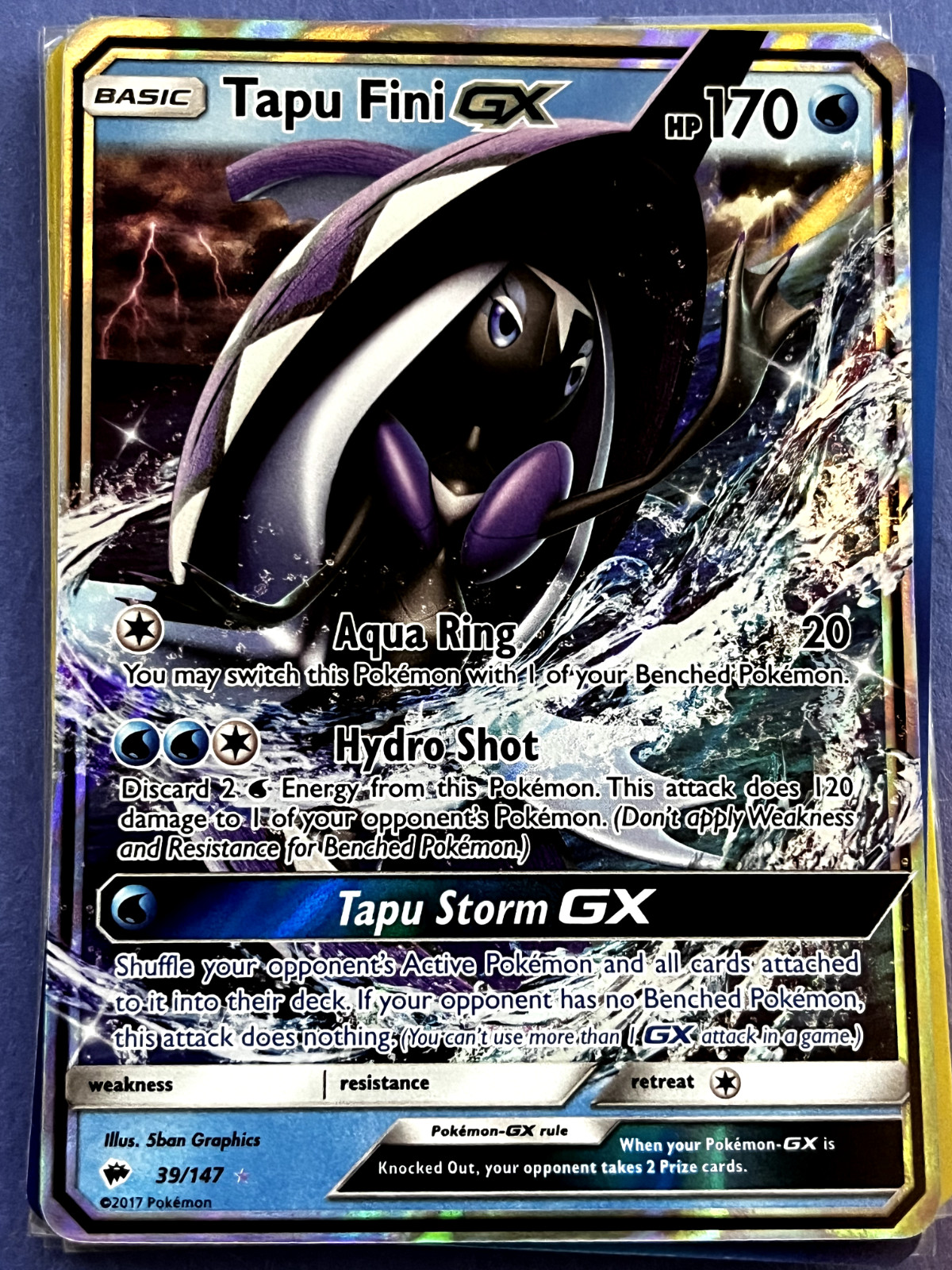 2017 Pokemon Tapu Fini GX #39/147