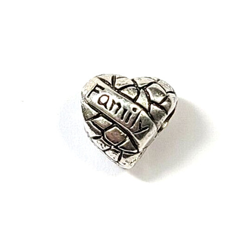 Chamilia Sterling Silver Family Heart Charm Cham
