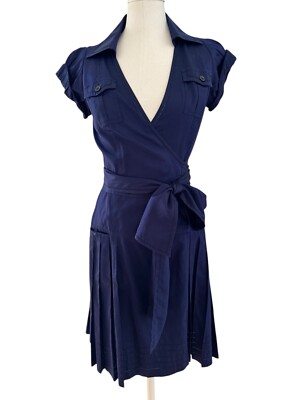 Diane Von Furstenberg Edan Cotton Wrap Dress in Navy Blue Size 6 | eBay Diane Von Furstenberg Edan Cotton Wrap Dress in Navy Blue Size 6 | eBay