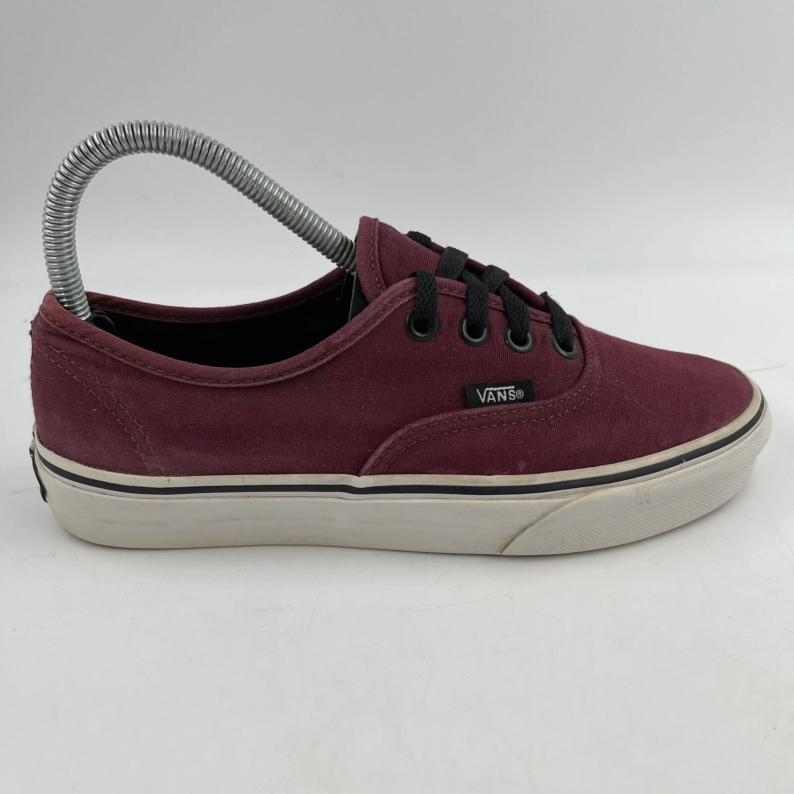 Sneakers casual comode da donna Vans in tela borgogna ""Off The Wall"" taglia 6 5