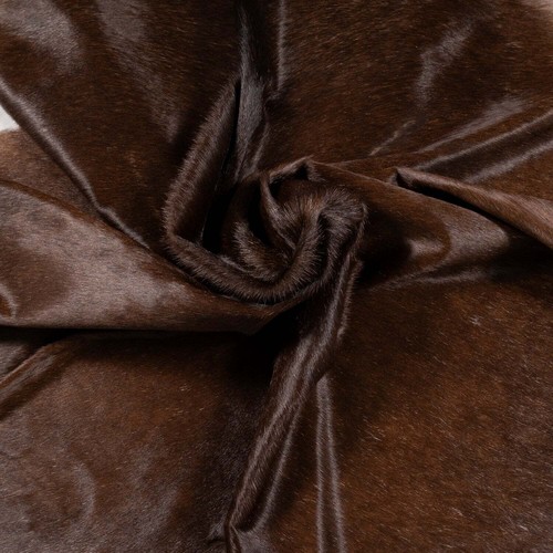 Brazilian Chocolate and White Cowhide Rug Size 7'8" L x 7'5" W 6855 - Picture 2 of 6
