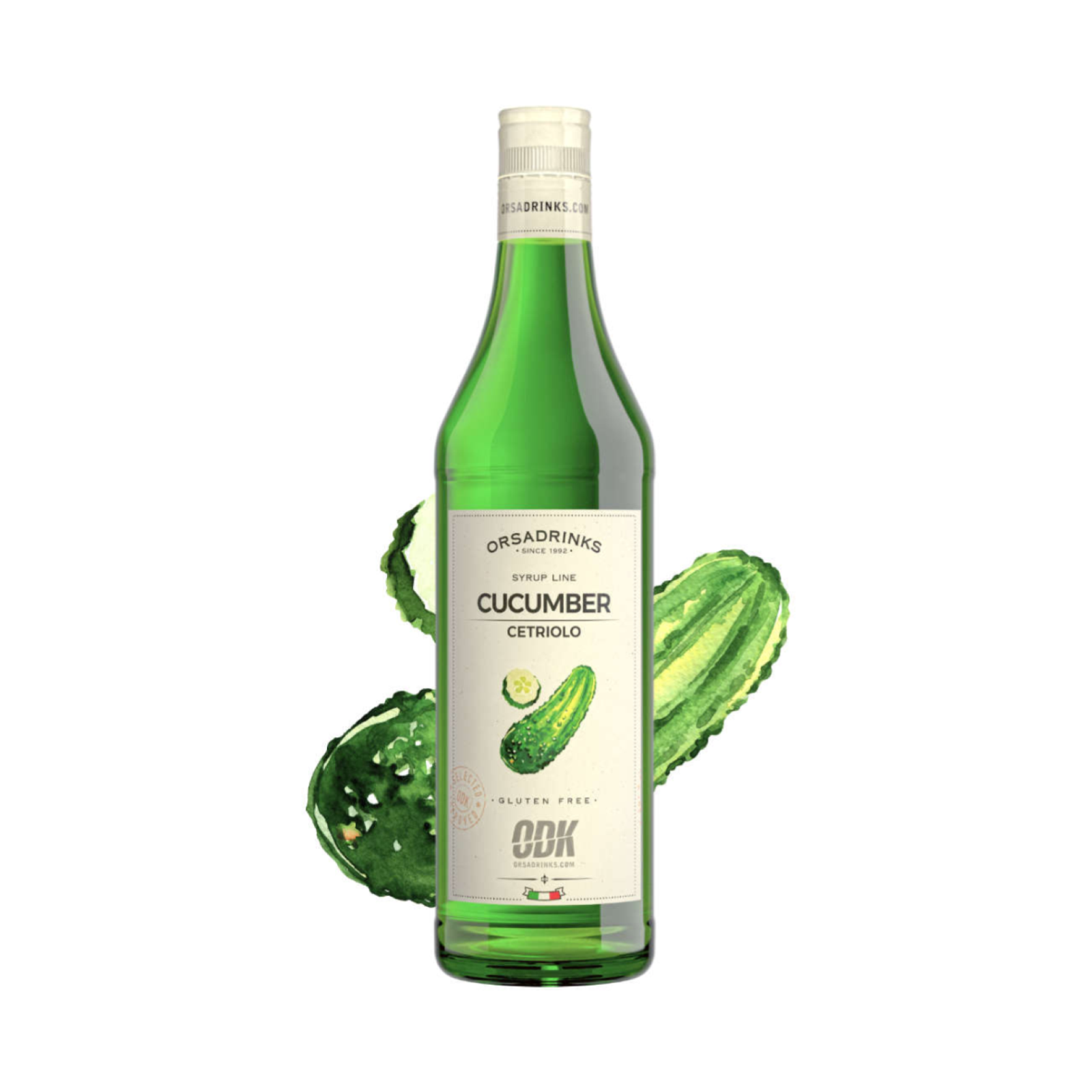 Sciroppo Odk Gusto Cucumber Cetriolo Bottiglia Vetro 750 ml Cocktails Milkshakes