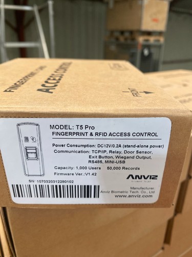 ANVIZ T5 Pro Fingerprint & RFID Reader SLAVE UNIT Biometric Access Control - Imagen 3 de 6