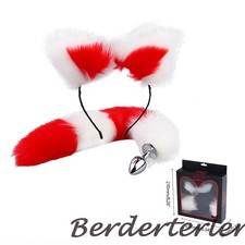 Pink Fox's Tail COSPLAY Flirting Fetishs Restraints Accessories for Couples Game