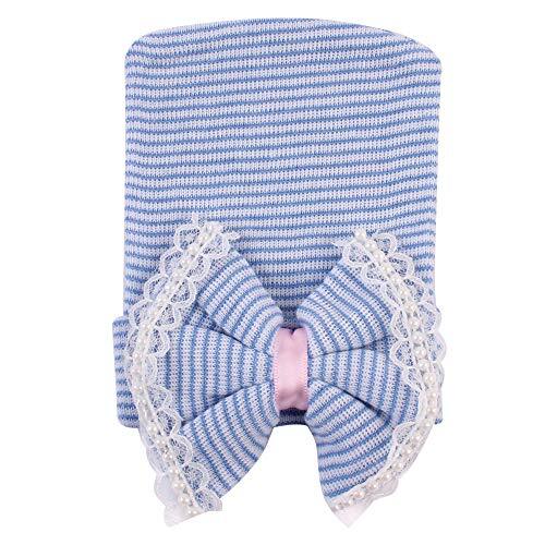 Newborn Hospital Hat Infant Baby Hat Caps with Bow Soft 4 Pack Bow/0-6 Month - Picture 4 of 7