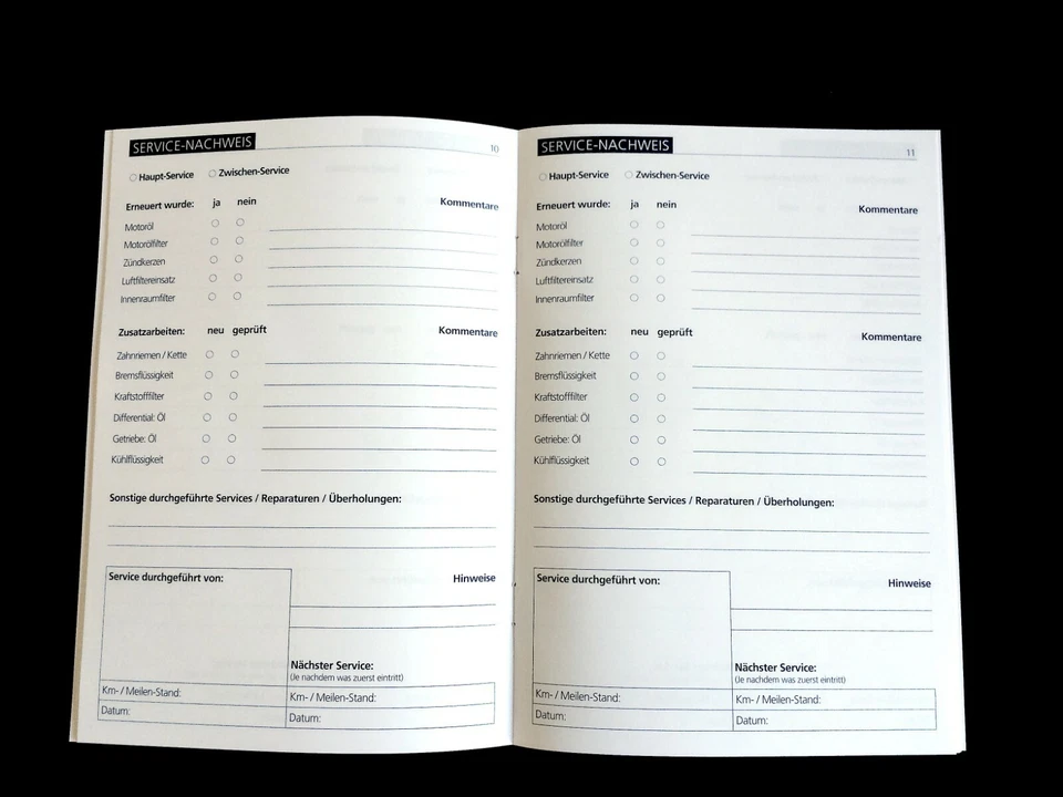 10x Edles Serviceheft Wartungsheft Scheckheft ✓ universal & NEU ✓ VORTEILSPACK - Bild 2 von 4