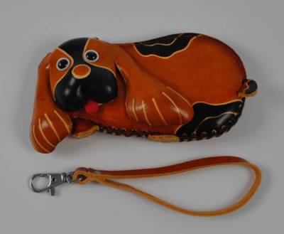 Handmade Leather 3D Animal Dog Puppy Coin Purse Handbag Pocket Women Child  P19