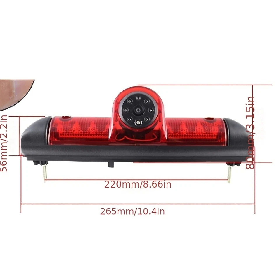 Rear View Brake Light Camera For Fiat Ducato Citroen Relay Peugeot Boxer Jumper - Image 2 of 4