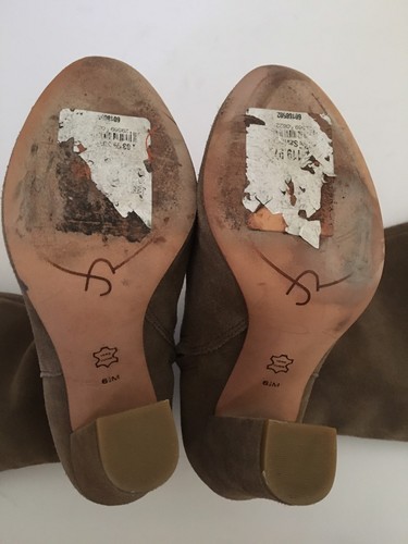 Joan & David Tall Dress Boots Sterla Suede Knee Length Taupe Brown Size 6.5 - Picture 11 of 12