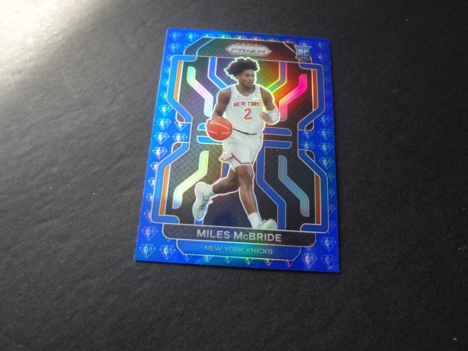 2021-22 Prizm Miles McBride Blue 75th Prizm Rookie 283 RC New York Knicks