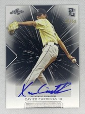 2021 LEAF PERFECT GAME XAVIER CARDENAS III BLACK PAPER AUTO # 16/50