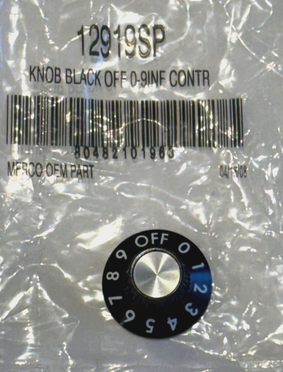 GENUINE OEM LINCOLN 12919SP BLACK CONTROL KNOB OFF 0-9 FITS RT-2AR, ST-1