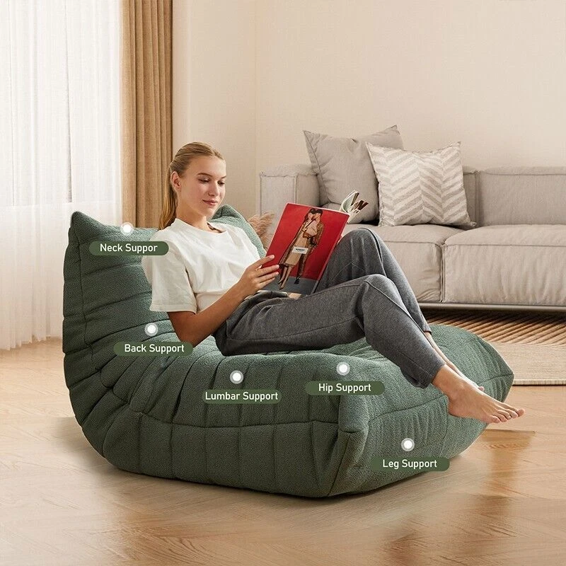 Silla Beanbag Silla Fireside Sofá Siesta Tatami Sofá Sin Brazos Oruga Sofá Perezoso Foto 4 de 4
