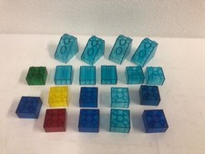 LEGO Duplo Light Up Bricks 19 Pieces - Blue, Green, Yellow, Red, Slant, Tall, 2x2, 1x2