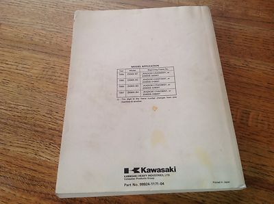 OEM Kawasaki Ninja ZX-9R 1994-1997 ZX900 Motorcycle Service