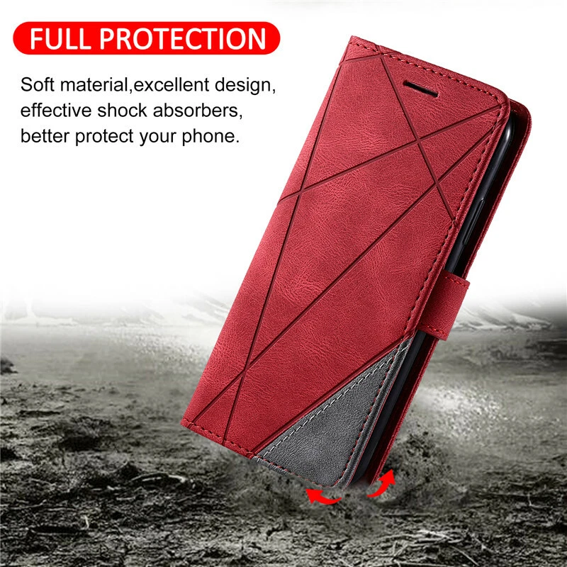 Splice Leather Wallet Flip Case For OnePlus 9 Pro 8 Pro 8T Magnetic Stand Cover - Image 2 of 4
