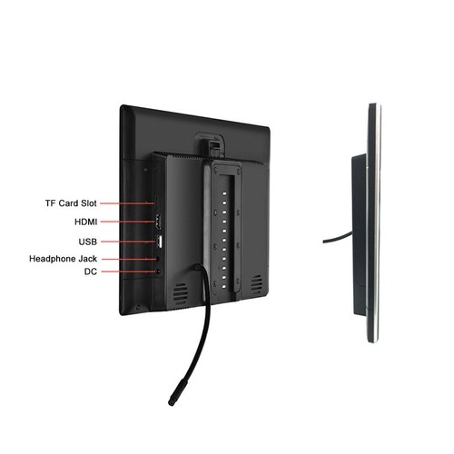 1Pcs 12.5" Android Headrest Monitor Video Support Touch Screen Wifi HDMI Player - Foto 7 di 12