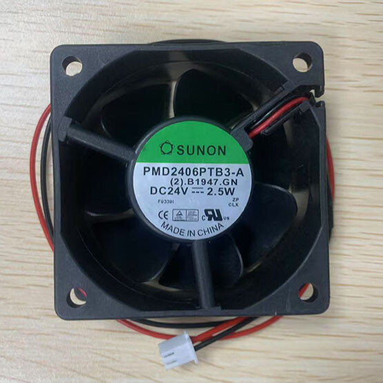 1PCS New SUNON PMD2406PTB3-A Cooling Fan 6025 DC24V 2.5W 6CM 2Pin Free delivery