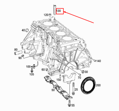 MERCEDES-BENZ A W177 Engine Profile Seal A2820340080 NEW GENUINE 