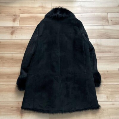 Used GUCCI 90s Shearling Coat Sz 42 Black Tom Ford Era | eBay