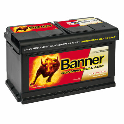 Banner Running Bull AGM 80Ah 58001 Autobatterie Caravan WoMo Boot Start-Stopp