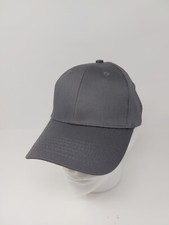 Port Company Gray Plain Blank Youth Strap back Hat Adjustable Ball Cap