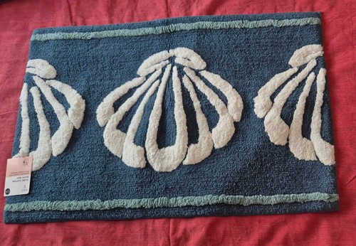 M&S Home Pure Cotton Bath Mat Blue on Sale - Picture 2 of 6