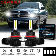 For Dodge Ram 1500 2002 2003 2004 2005 9007 LED Headlight Bulbs Hi-Lo Beam 6000K