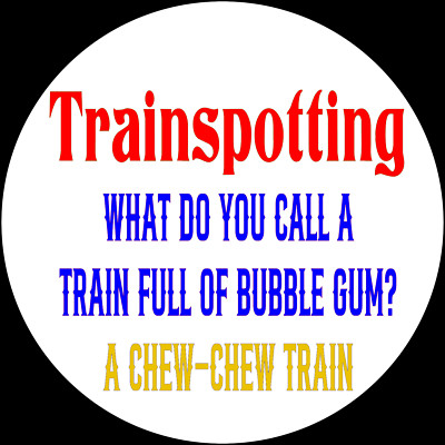 Train Spotter Button Pin Anstecker Trainspotting Weihnachten frech Neuheit Witz lustig