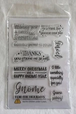 New LDRS Creative #3104 Gnome For The Holidays Acrylic Stamps Set of 9