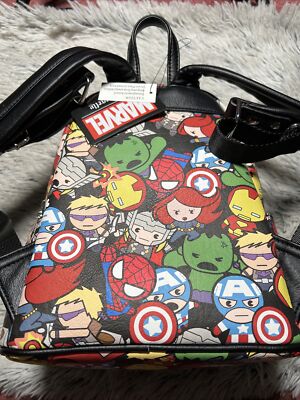 NWT Loungefly Marvel Chibi Avengers Mini Backpack New With  display picture 1