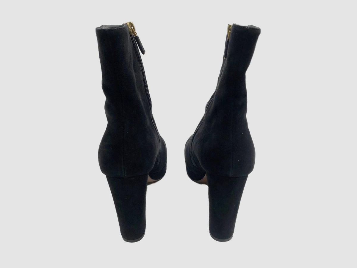 Christian Dior 黒 スエード ブーティ $1499 Dior Women's Black Diorabstract Suede Mesh Booties