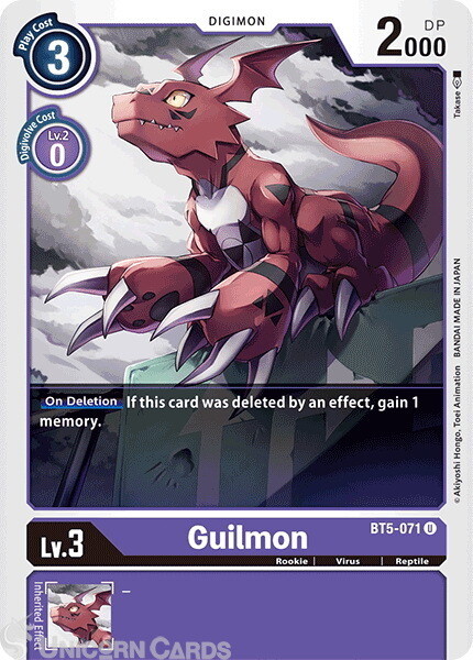 BT5-071 Guilmon Uncommon Mint Digimon Card