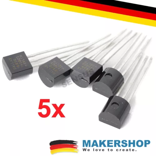5x DS18B20 Digitaler Temperaturfühler Temperatursensor 1-wire Raspberry Arduino