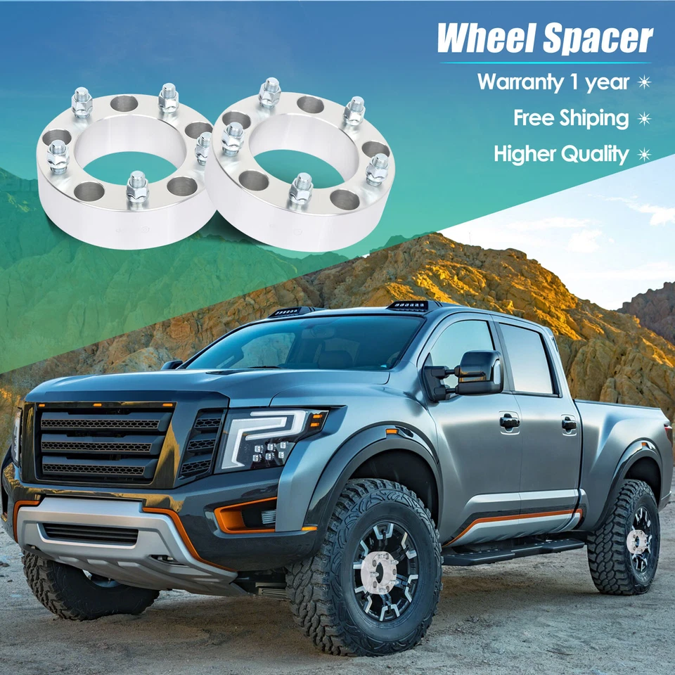 4PC 2" Wheel Spacers 5x150 14x1.5 for Toyota Tundra Sequoia Lexus LX470 LX570 - Image 2 of 4