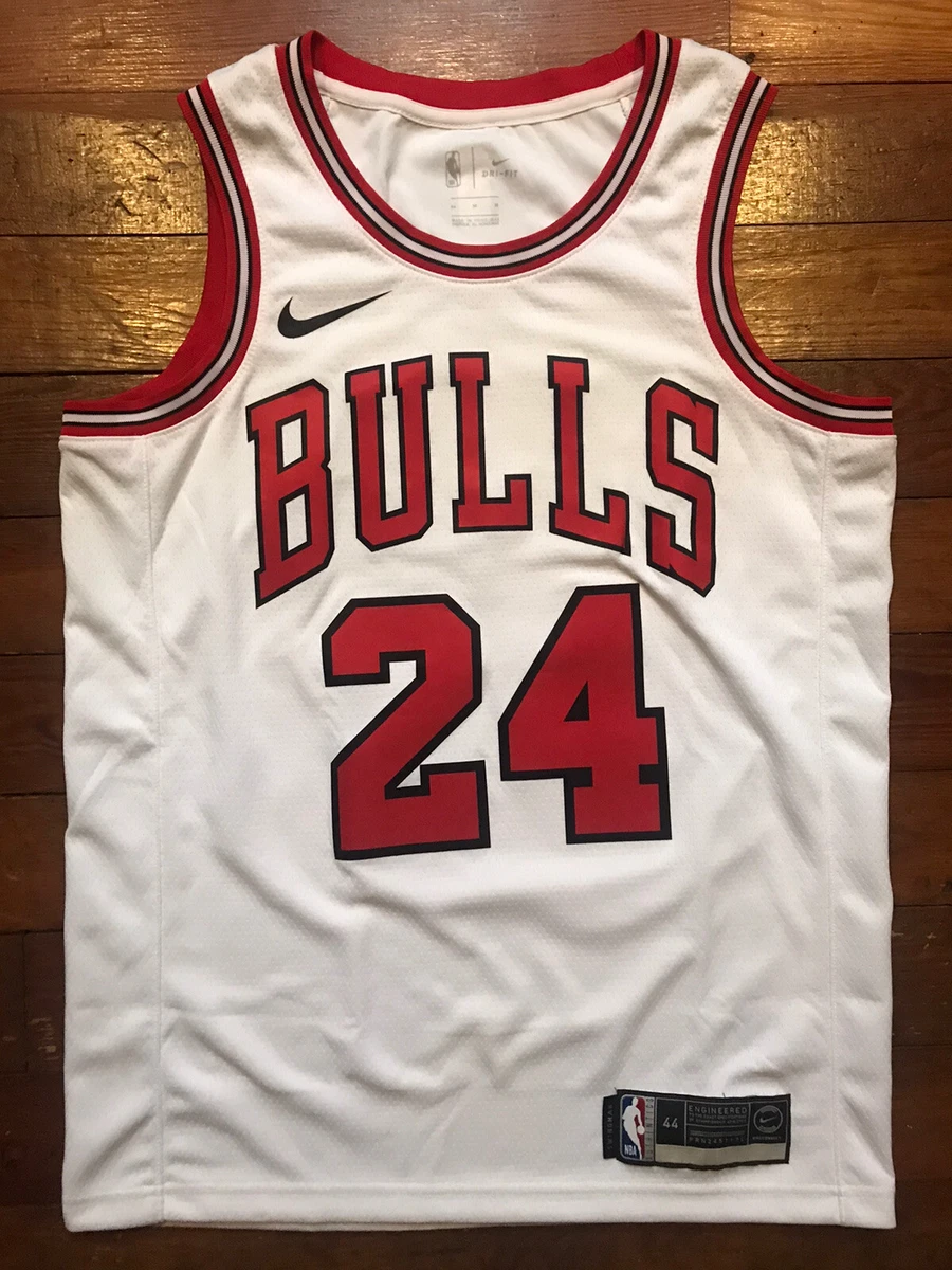 Men's Nike Chicago Bulls No24 Lauri Markkanen White NBA Authentic Association Edition Jersey