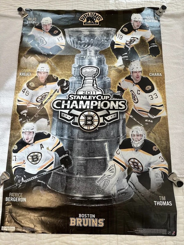 Boston Bruins 2011 Stanley Cup Champions Poster 6 Player Commemorative 22x33.5”