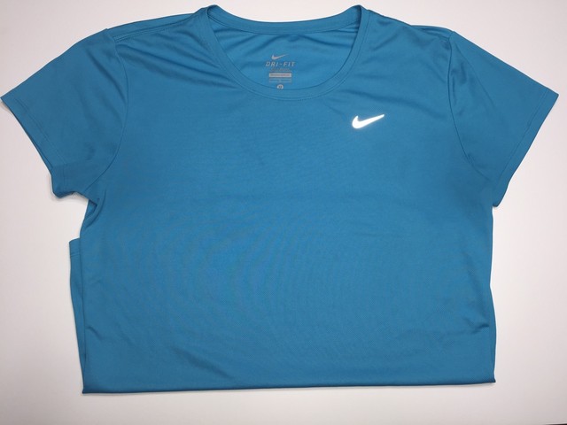 Nike Dri Fit Aqua Blue S/S Athletic Base Layer T Shirt Women's Sz Medium | eBay