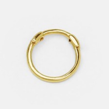 14k Solid Gold Dainty Thin Hoop Earring, Small Gold Hoop Earring, Minimalist