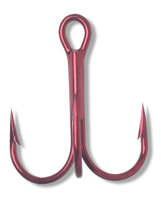 1000 GT 9650 9650TR Red Extra Strong Treble Fish Fishing Hooks Size 4