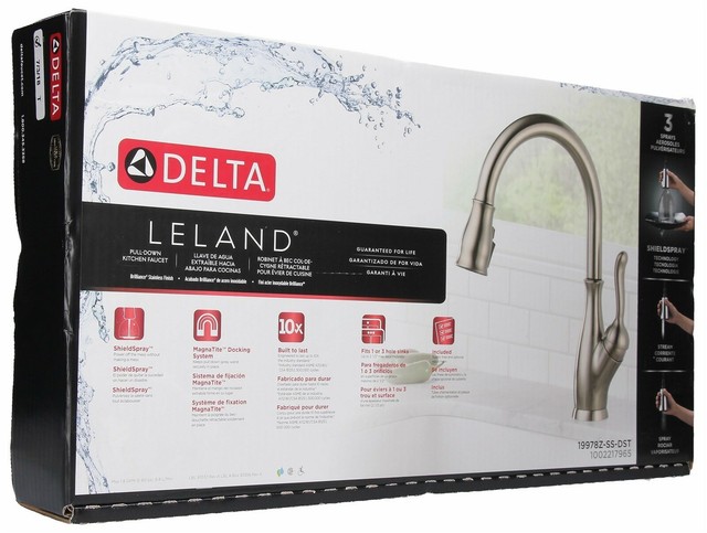 Delta 9178 Dst Leland Single Handle Pull Down Kitchen Faucet