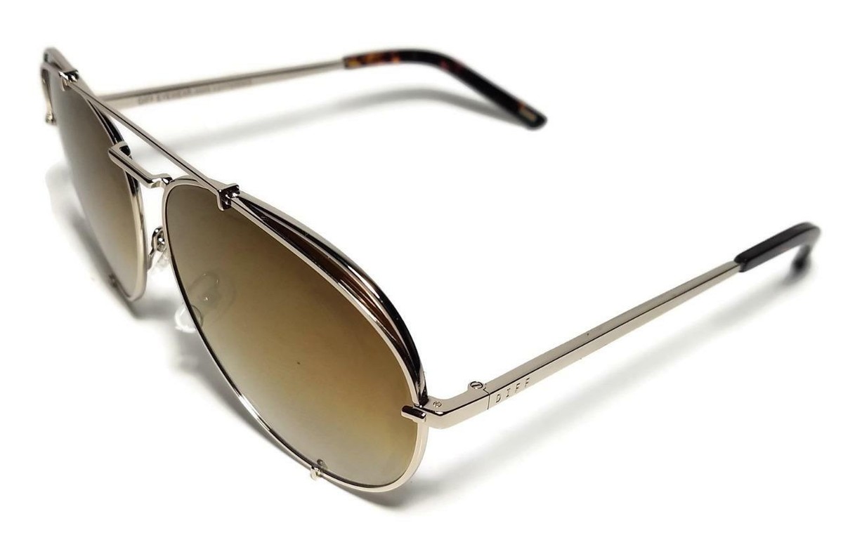 NEW DIFF Gold Aviator KOKO GD-BG22 Sunglasses + Case | eBay